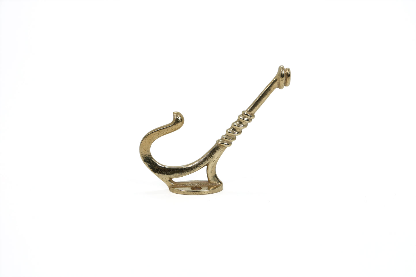 Spira Brass Wall Hook – Sculpted Flow in a Single Hook