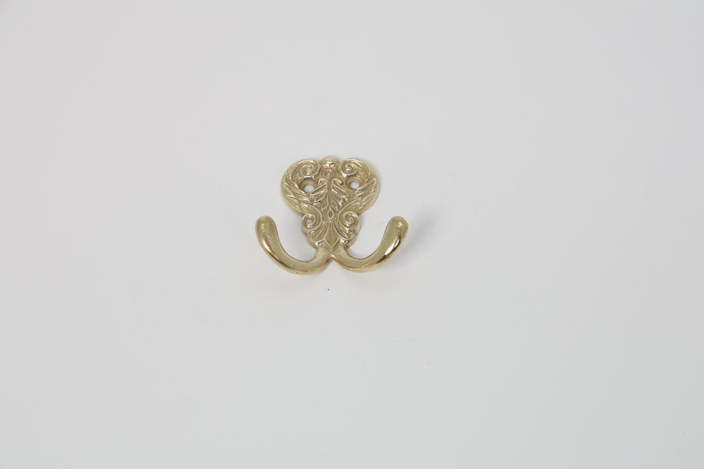 Dual Curve Brass Hook – Modern Minimalist Double Hook