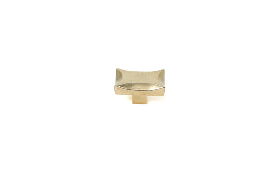 QuadraCurve Brass Knob – Sculptural Geometry with a Modern Edge