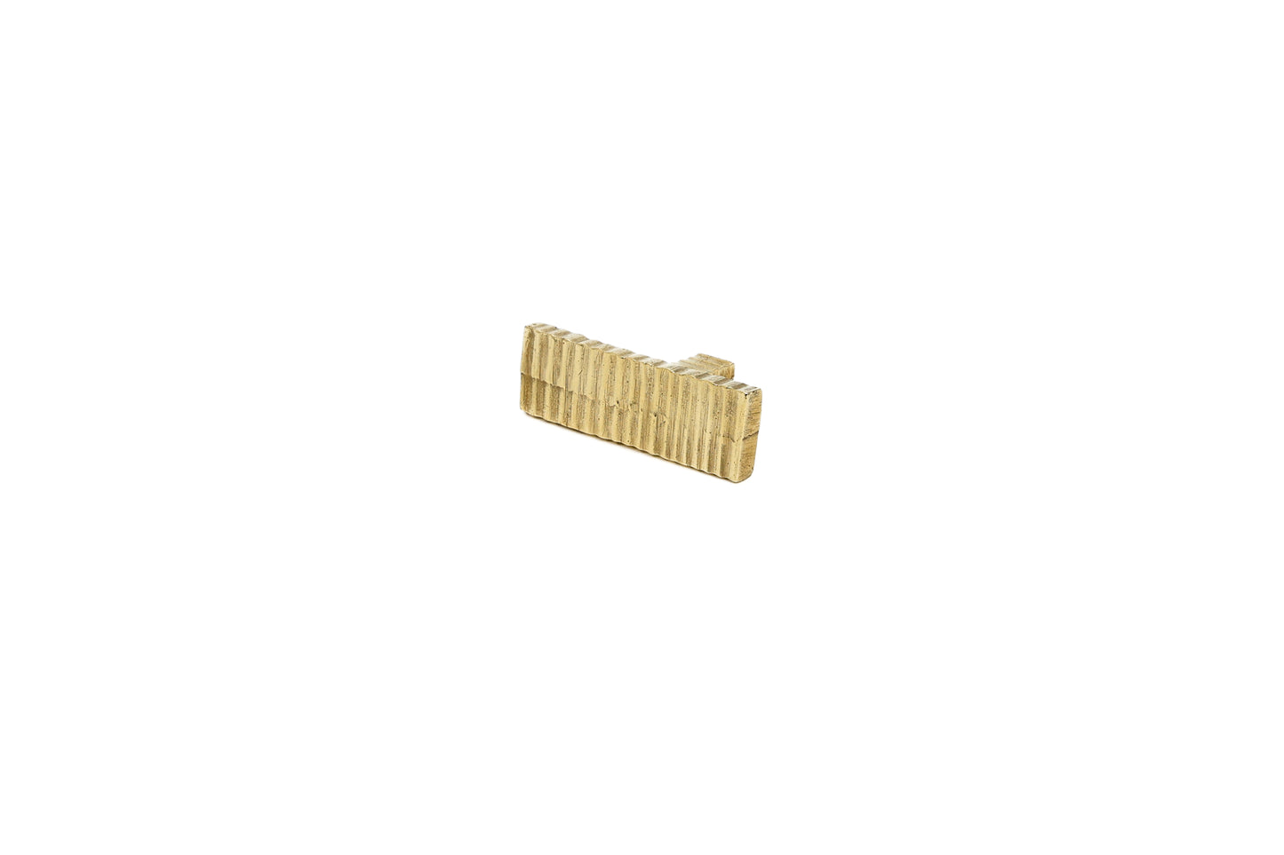 Ribbed Metallic Brass Knob – Sleek Detailing in Solid Brass