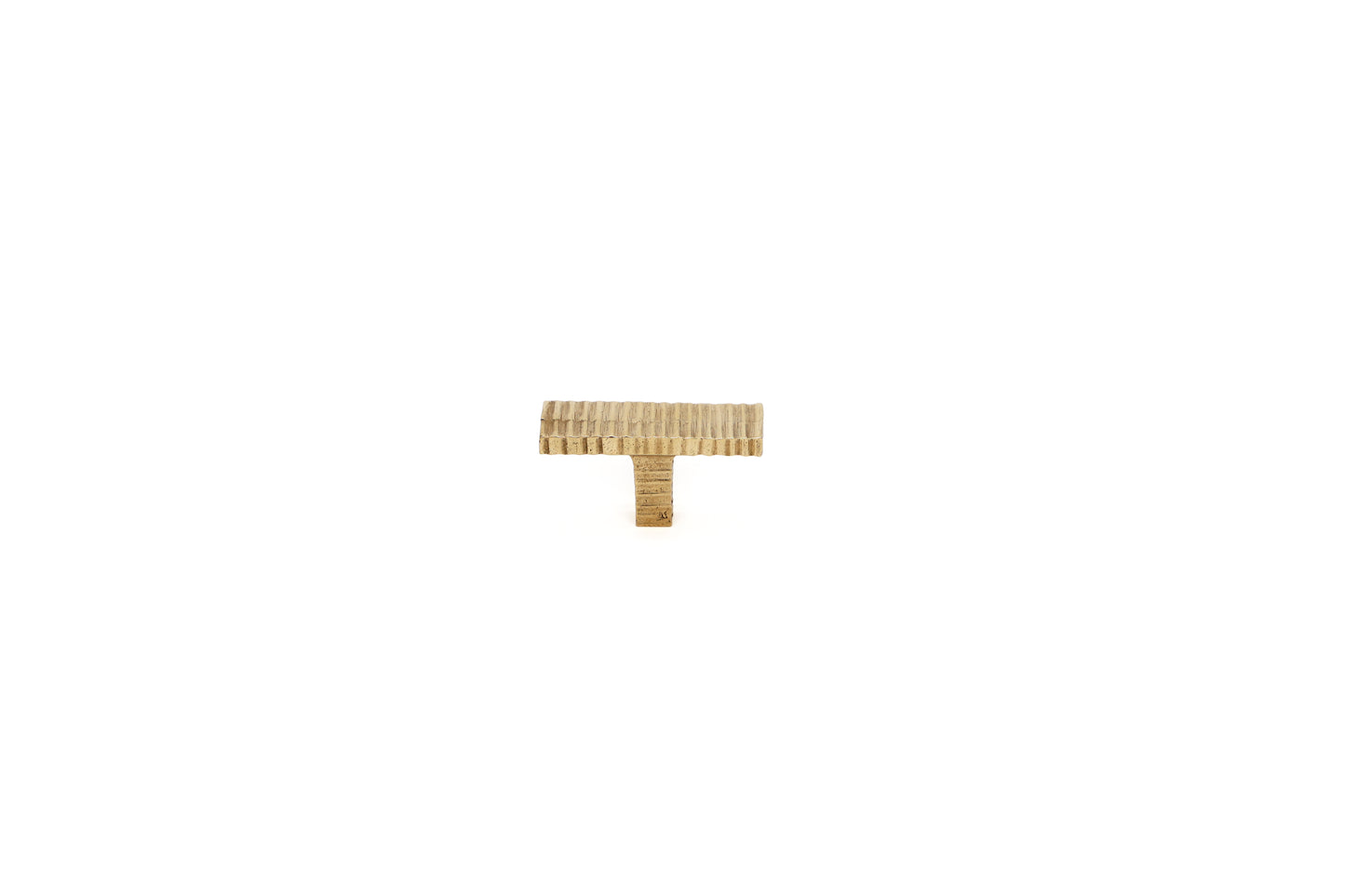 Ribbed Metallic Brass Knob – Sleek Detailing in Solid Brass