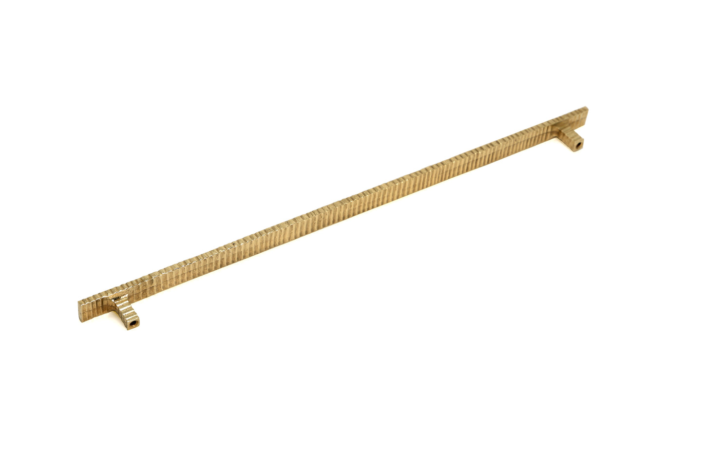 Ribbed Metallic Brass Drawer Pull – Timeless Texture in Five Sizes