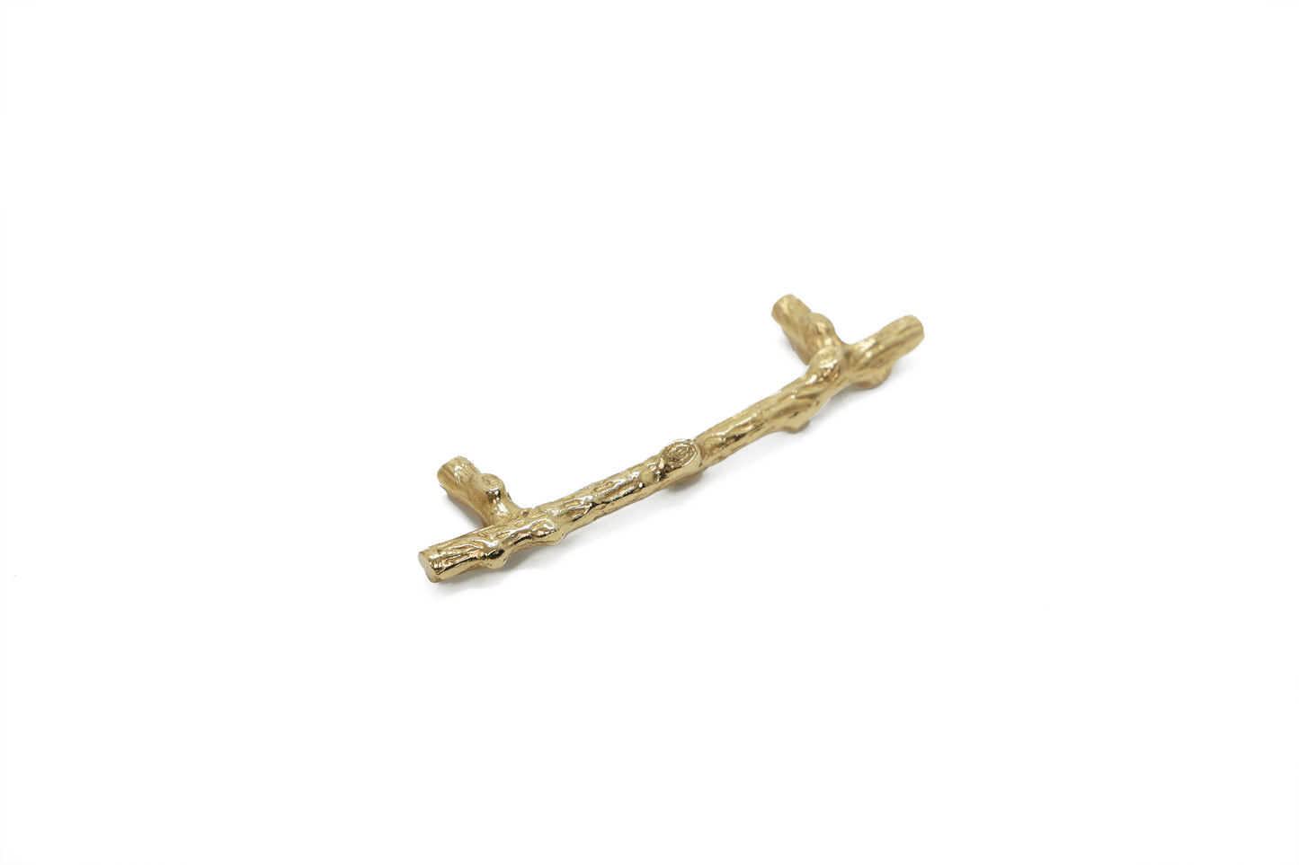 Gold Twig Brass Pull – Nature-Inspired Solid Brass Handle in Three Sizes | The Bespoke Crafts