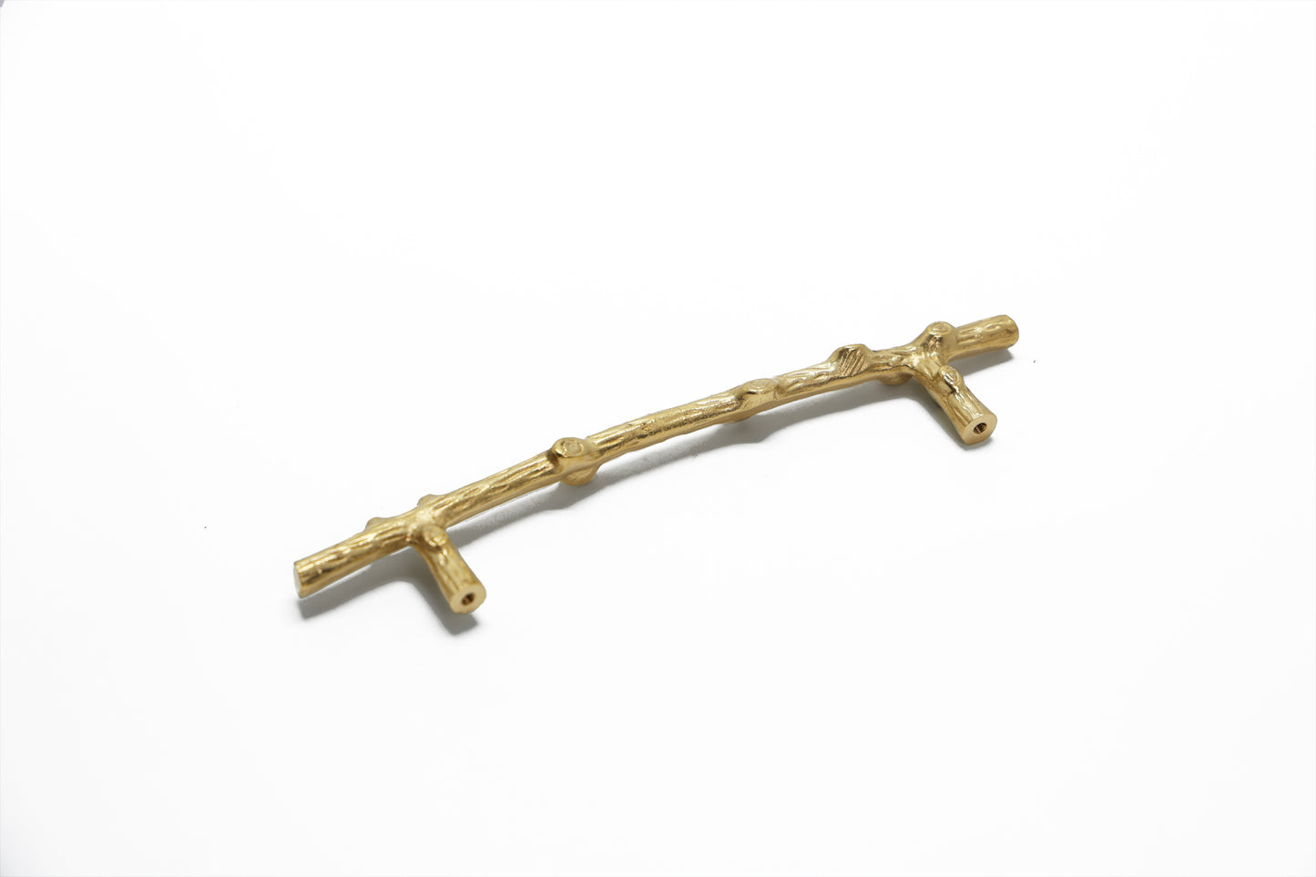 Gold Twig Brass Pull – Nature-Inspired Solid Brass Handle in Three Sizes | The Bespoke Crafts