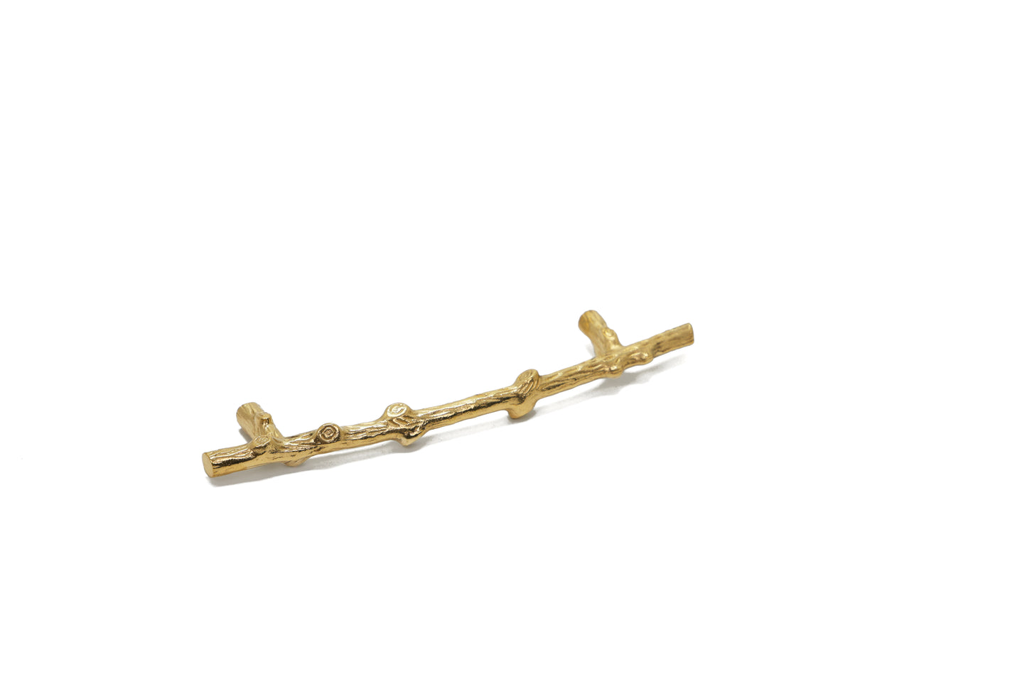 Gold Twig Brass Pull – Nature-Inspired Solid Brass Handle in Three Sizes | The Bespoke Crafts
