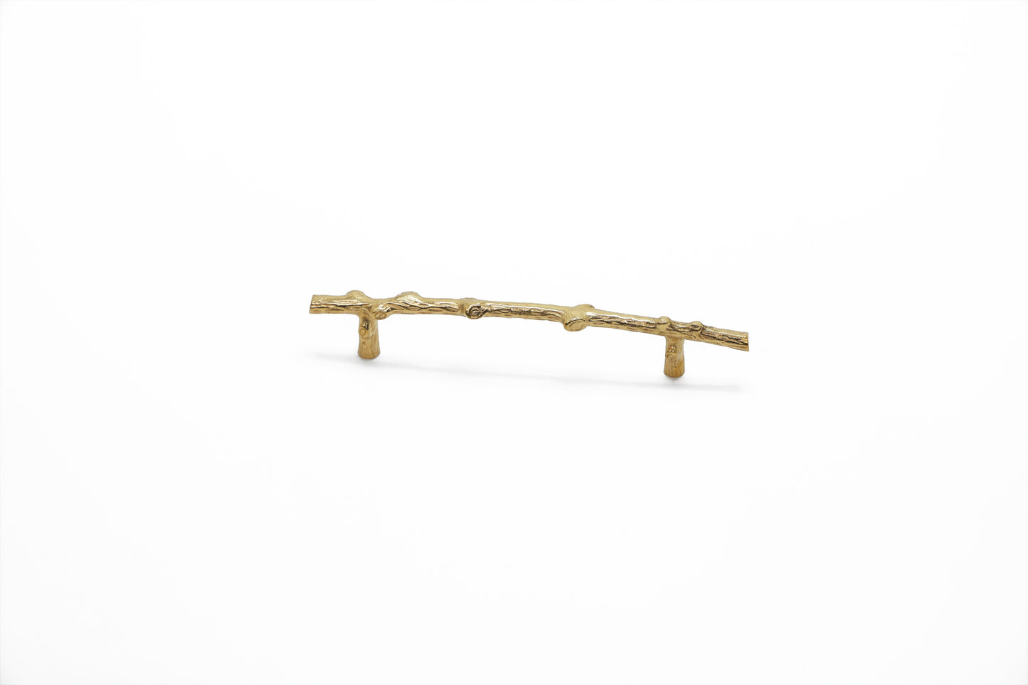 Gold Twig Brass Pull – Nature-Inspired Solid Brass Handle in Three Sizes | The Bespoke Crafts
