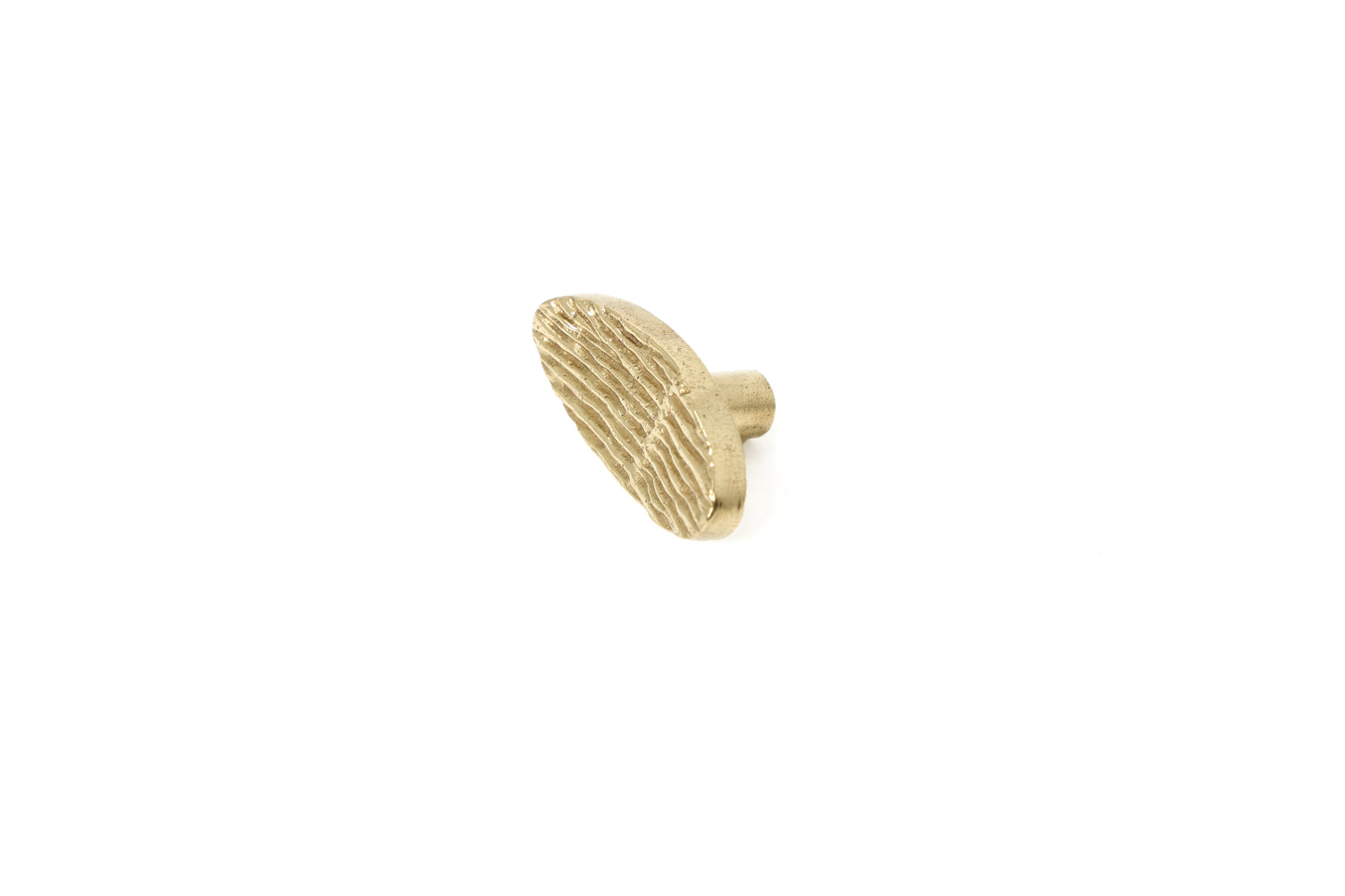 Ripple Form Brass Knob – Oval Layered Textured Cabinet Pull in Solid Brass | The Bespoke Crafts