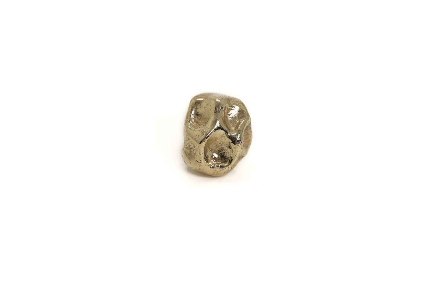 Crater Curve Brass Furniture Knob – Textured Solid Brass Cabinet Knob for Drawers & Wardrobes | The Bespoke Crafts