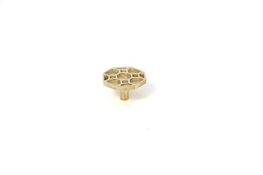 Folda Brass Knob – Origami-Inspired Modern Geometry
