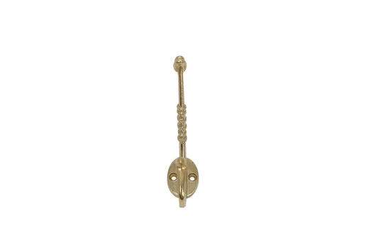 Spira Brass Wall Hook – Sculpted Flow in a Single Hook