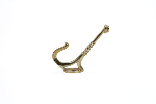 Spira Brass Wall Hook – Sculpted Flow in a Single Hook