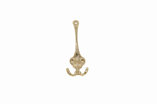 Axis Brass Double Hook – Bold Utility in Sculpted Form