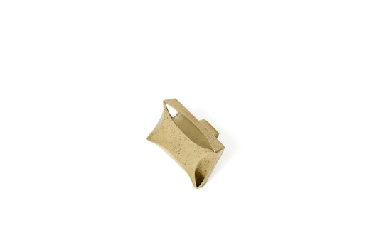 QuadraCurve Brass Knob – Sculptural Geometry with a Modern Edge