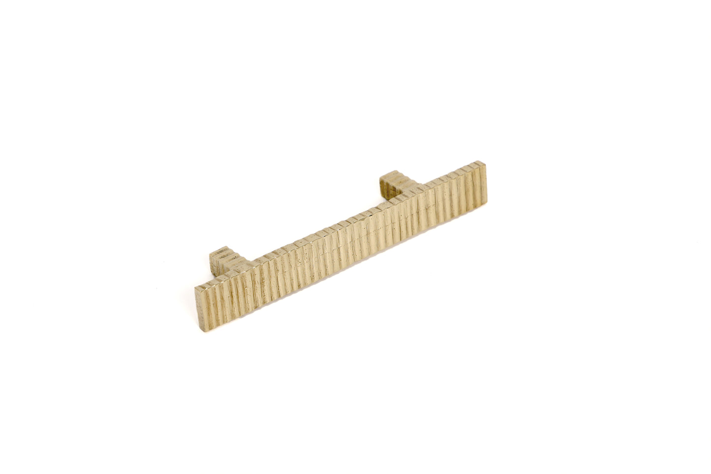 Ribbed Metallic Brass Drawer Pull – Timeless Texture in Five Sizes