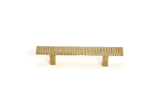 Ribbed Metallic Brass Drawer Pull – Timeless Texture in Five Sizes