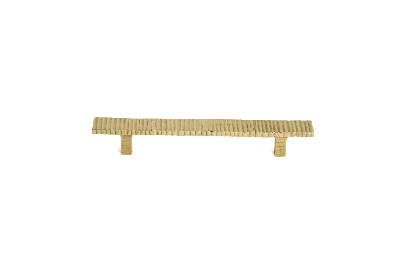 Ribbed Metallic Brass Drawer Pull – Timeless Texture in Five Sizes