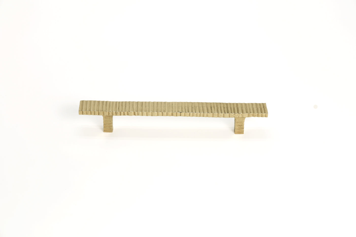Ribbed Metallic Brass Drawer Pull – Timeless Texture in Five Sizes