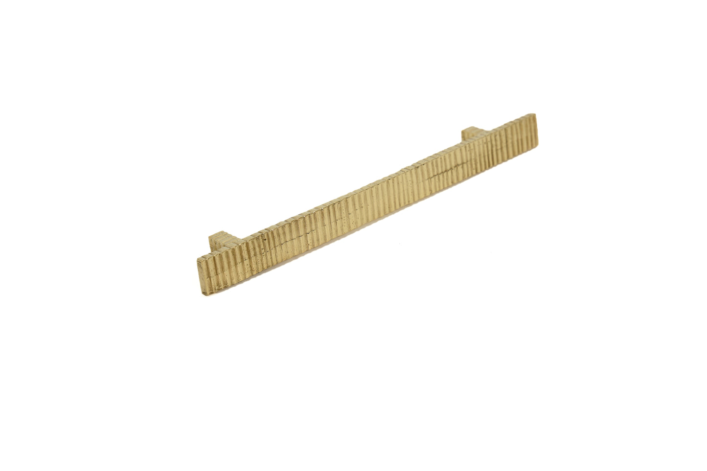 Ribbed Metallic Brass Drawer Pull – Timeless Texture in Five Sizes