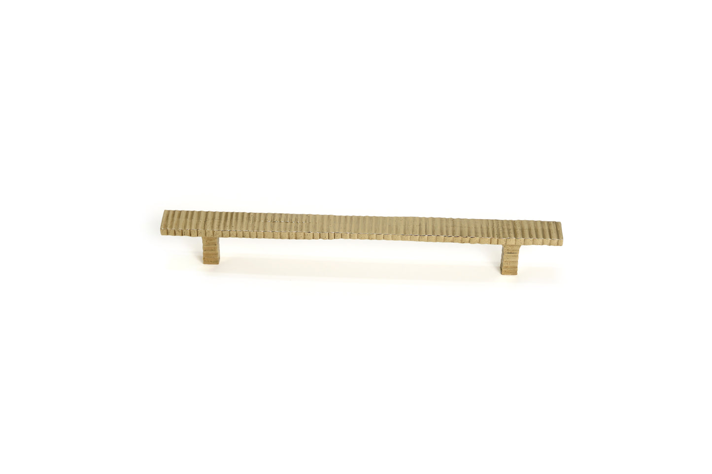 Ribbed Metallic Brass Drawer Pull – Timeless Texture in Five Sizes