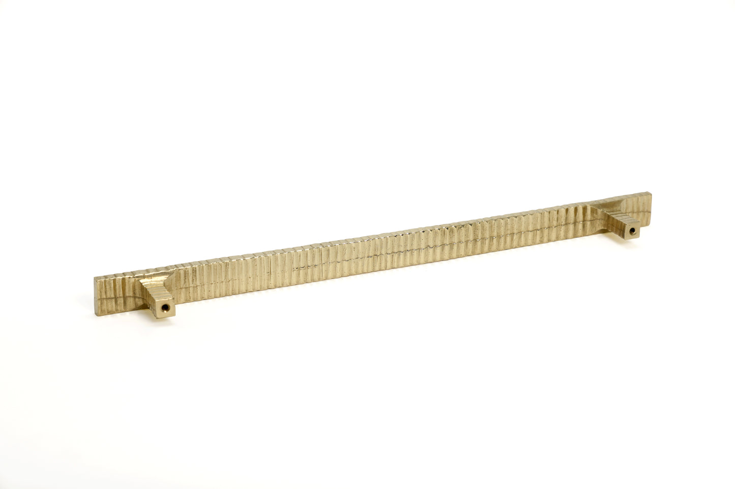 Ribbed Metallic Brass Drawer Pull – Timeless Texture in Five Sizes