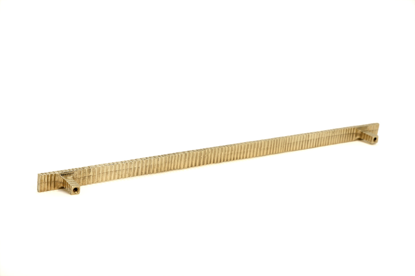 Ribbed Metallic Brass Drawer Pull – Timeless Texture in Five Sizes