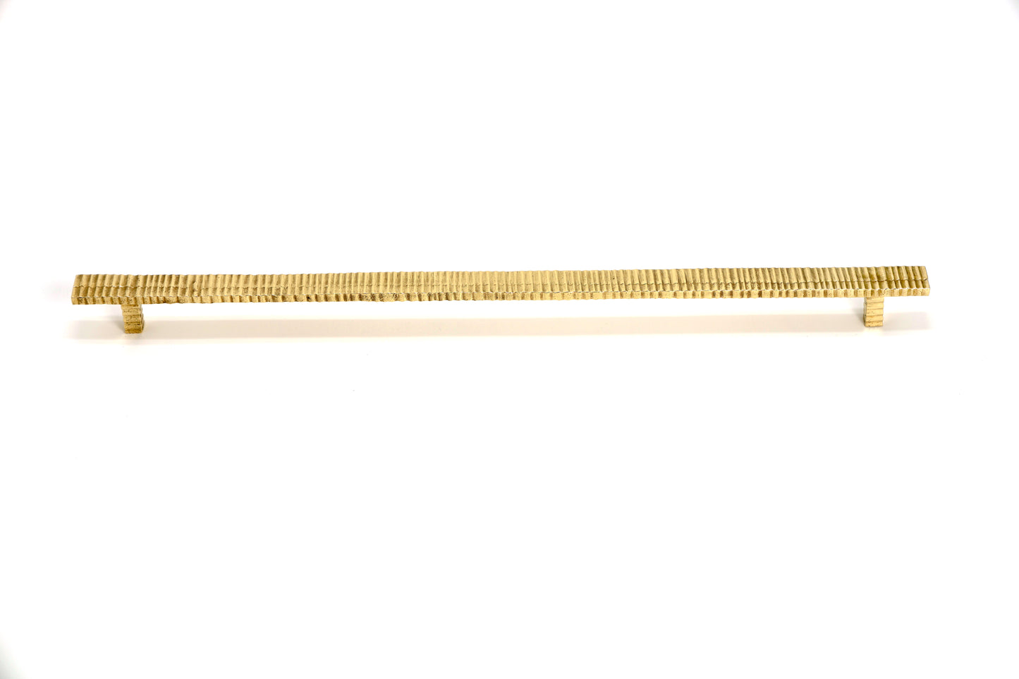 Ribbed Metallic Brass Drawer Pull – Timeless Texture in Five Sizes
