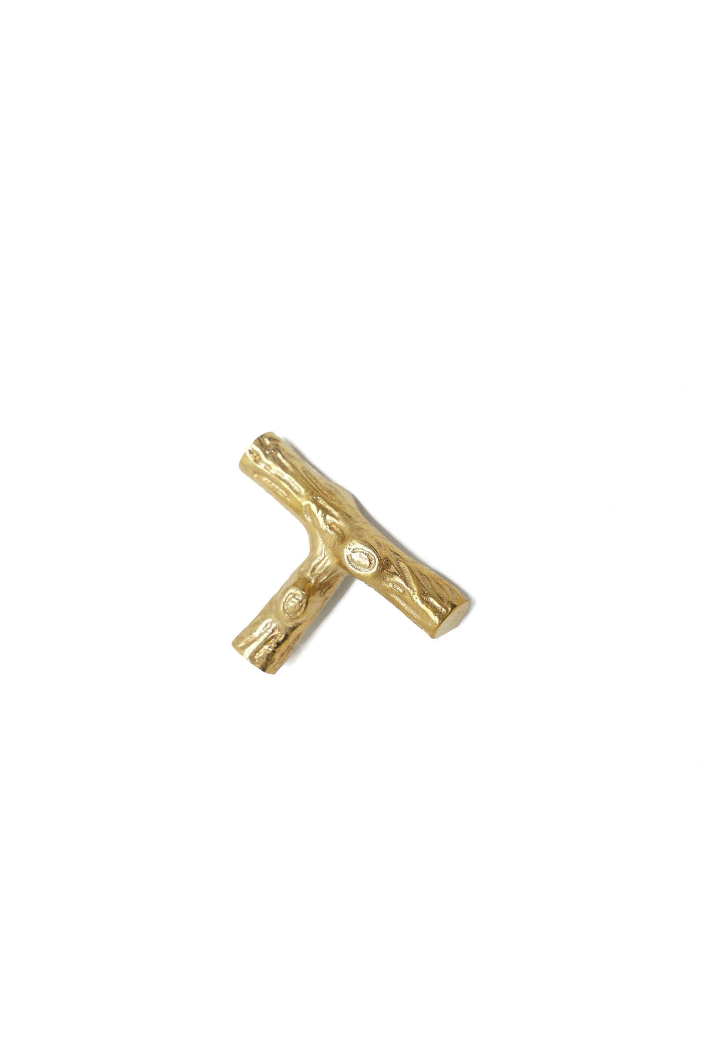Gold Twig Brass Knob – Nature-Inspired Textured Solid Brass Knob | The Bespoke Crafts