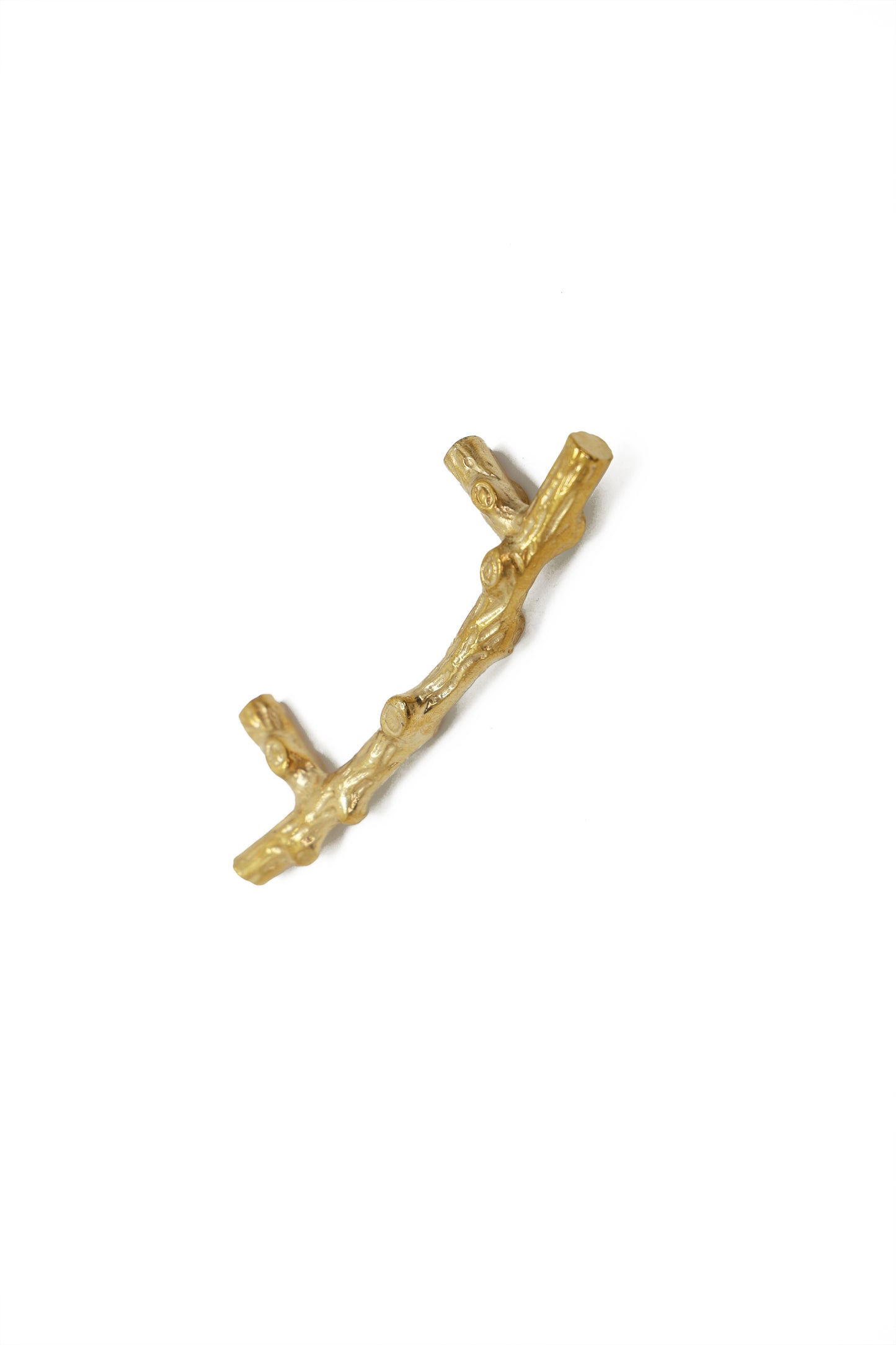 Gold Twig Brass Pull – Nature-Inspired Solid Brass Handle in Three Sizes | The Bespoke Crafts