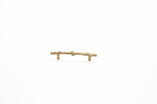 Gold Twig Brass Pull – Nature-Inspired Solid Brass Handle in Three Sizes | The Bespoke Crafts