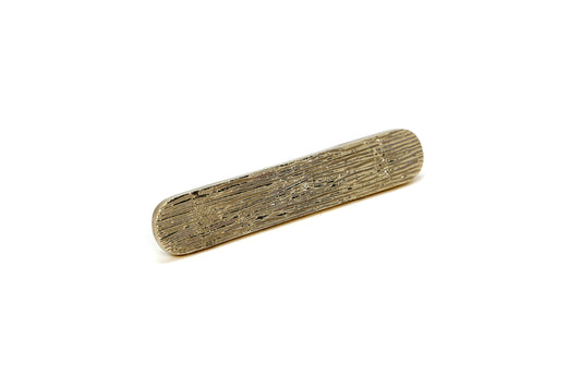 Oval Brass Flare – 4” Center to Center Solid Brass Cabinet Pull with Carved Texture | The Bespoke Crafts