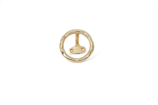 Echo Crest Brass Knob – Classic Hollow 3” Cabinet Knob with Sculpted Silhouette | The Bespoke Crafts