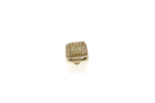 Brass Helix Square Knob – Twisted Layered Brass Cabinet Knob with Geometric Form | The Bespoke Crafts