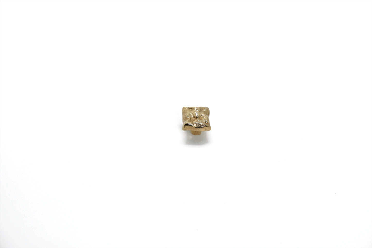 Square Broken Pebble Brass Knob | The Bespoke Crafts