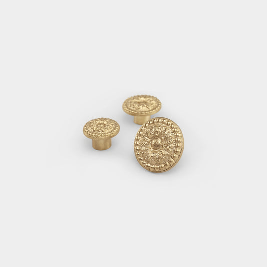 Montreau Brass Knob | Timeless French Elegance for Modern Cabinets & Doors